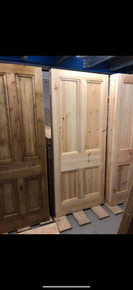 Pine Four Panel Doors – Burgess Reclamation